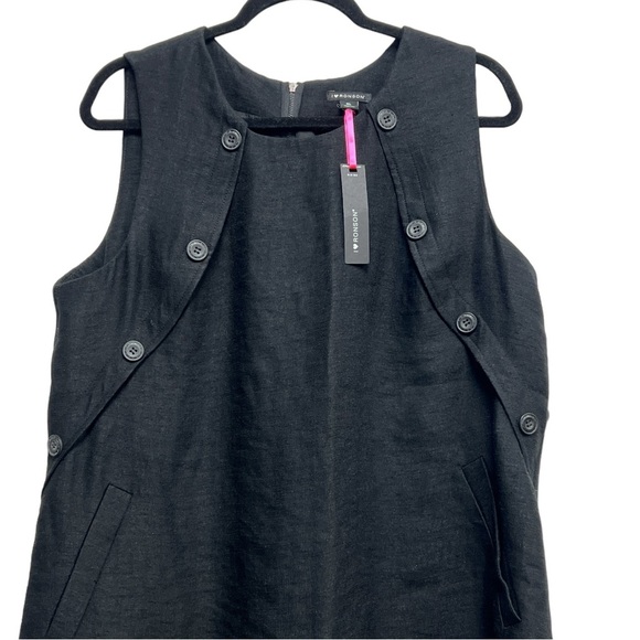 I Heart Ronson Black Casual Midi Shift Dress Plus Size XL - Picture 3 of 9